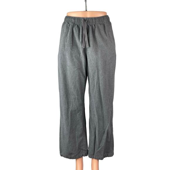 Uniqlo Pants - Uniqlo Women's Gray Drawstring Wide Leg High Rise Lounge Trousers Pants Size S